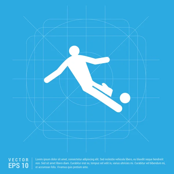 Икона футболиста — стоковый вектор