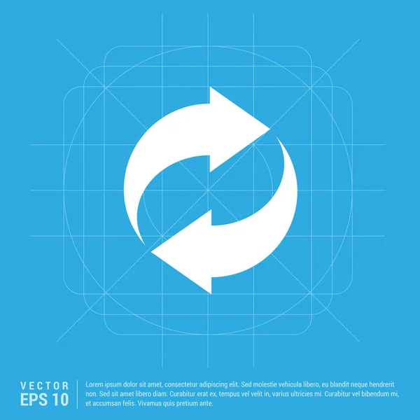 Cirkel pijlen pictogram — Stockvector