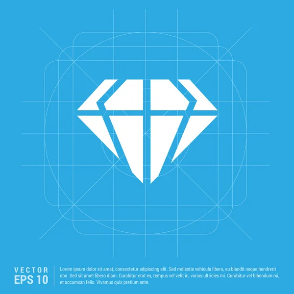 Diamond gem icon — Stock Vector