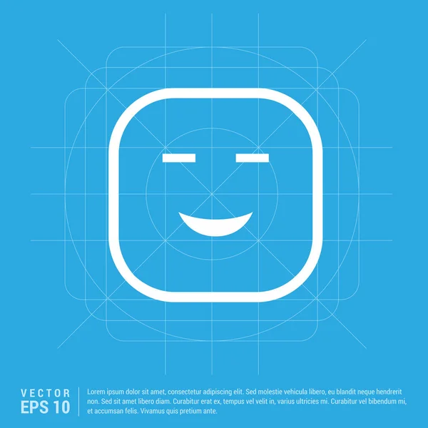 Gezicht emoticon pictogram — Stockvector