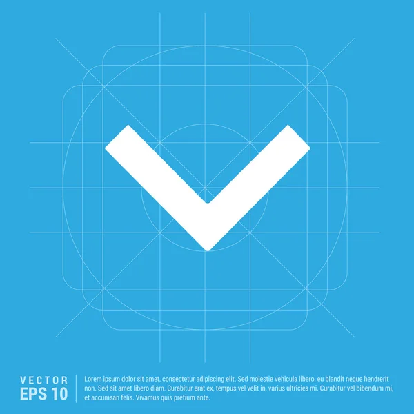 Flecha abajo icono plano — Vector de stock