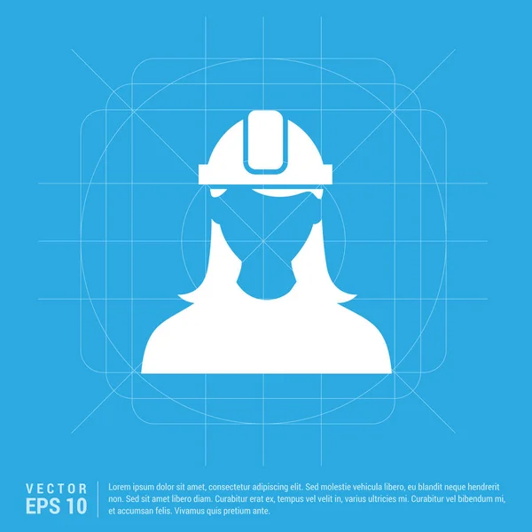 Ikona pracownik budowy — Wektor stockowy