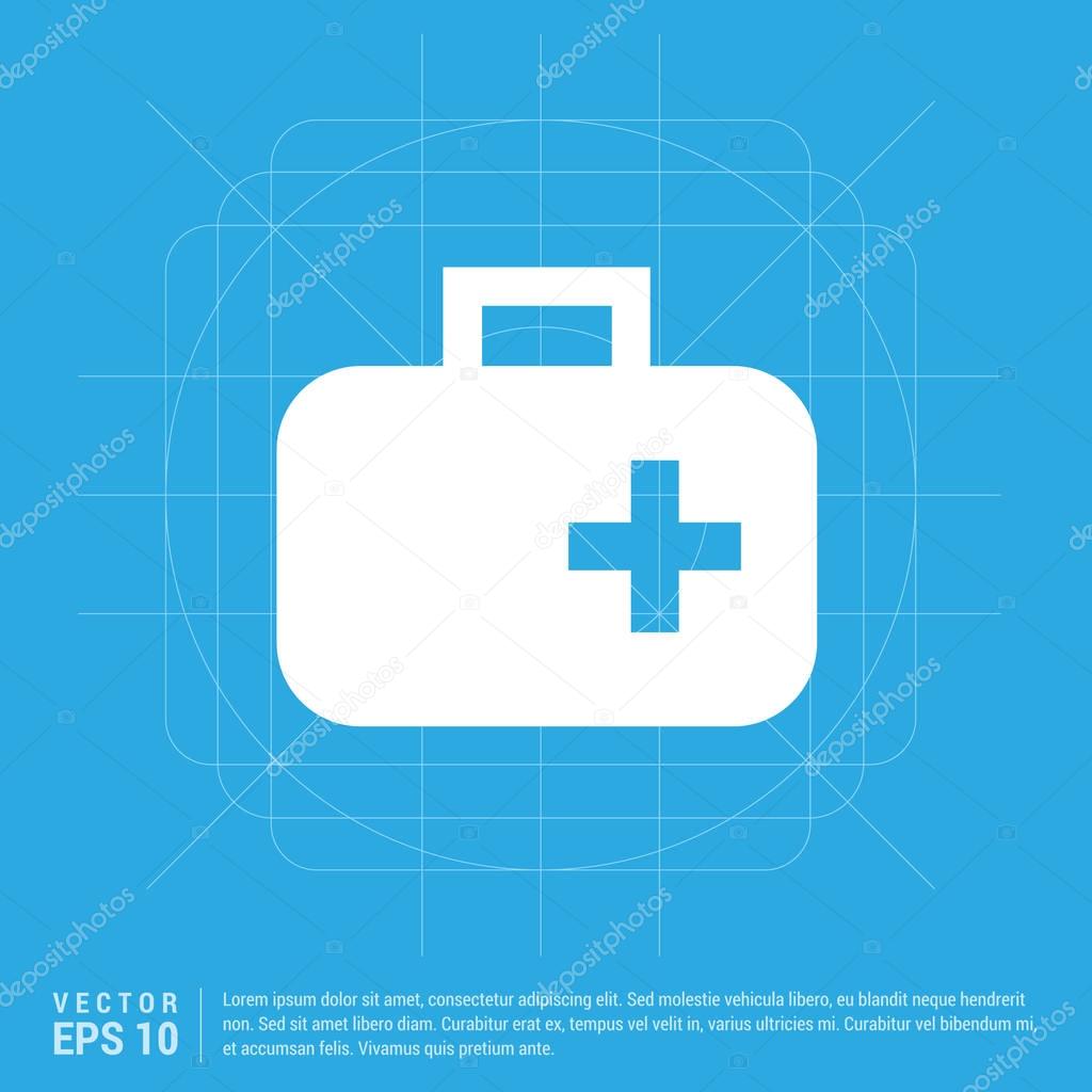 Medicine chest, first aid kit icon. vector illustration