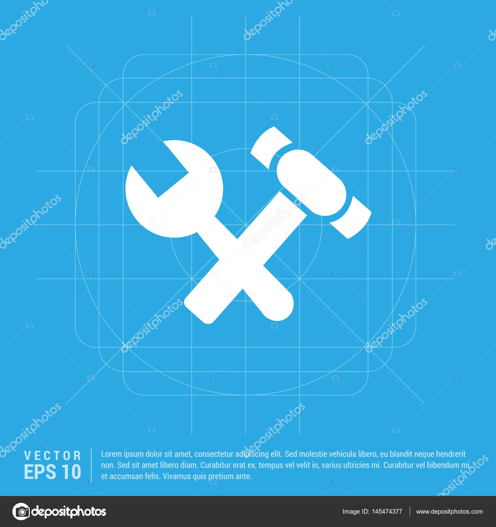 Wrench and hammer flat icon Stock Vector Image by ©ibrandify 145474377