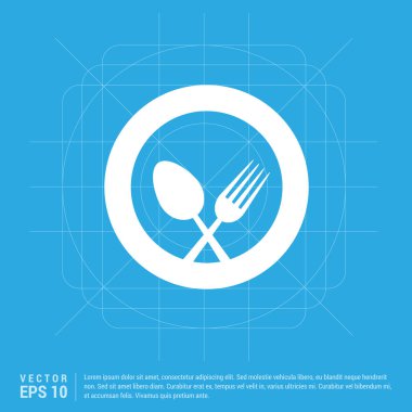 çatal ve kaşık yemek menüsü simgesini