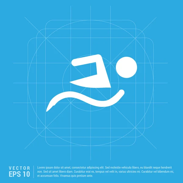 Icono deporte natación — Vector de stock