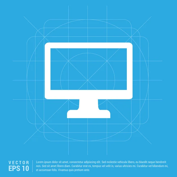 Desktop computer screen icon — Stock Vector