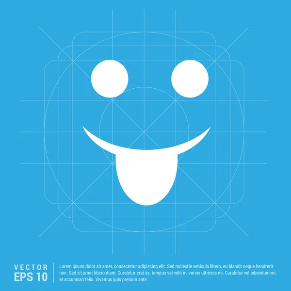 Face emoticon icon — Stock Vector