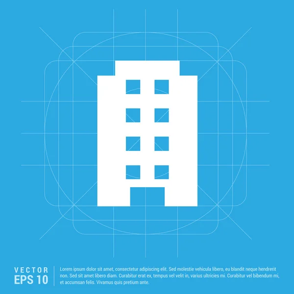 Icono del edificio de apartamentos — Vector de stock