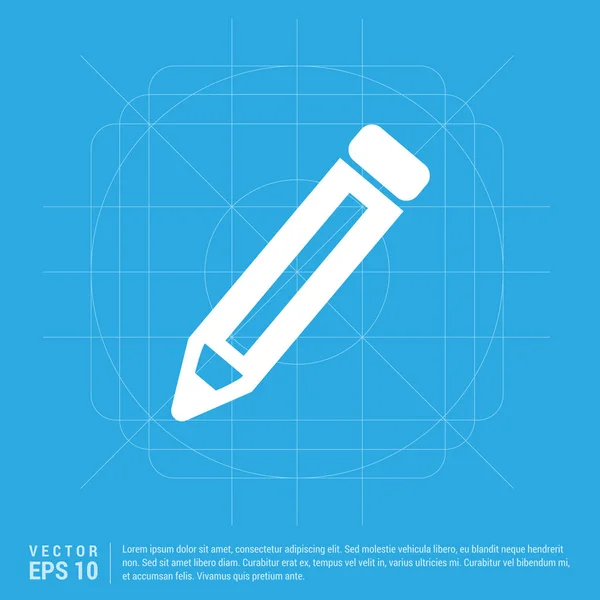 Flat design pencil icon — Stock Vector