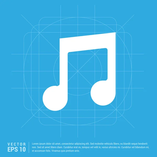 Icône de l'application musicale — Image vectorielle