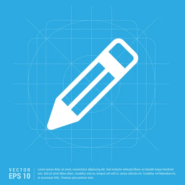 Flat design pencil icon — Stock Vector