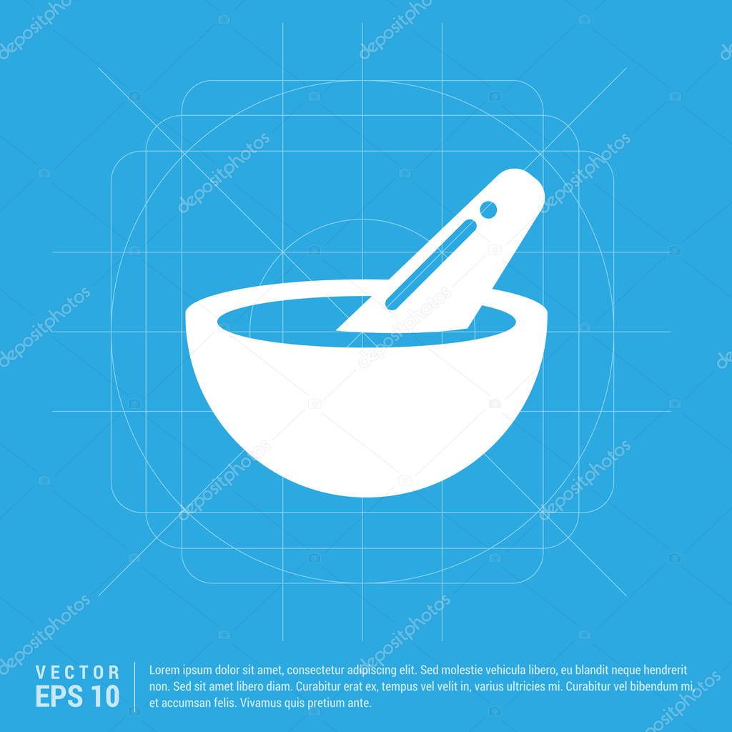 Mortar and pestle icon. vector illustration