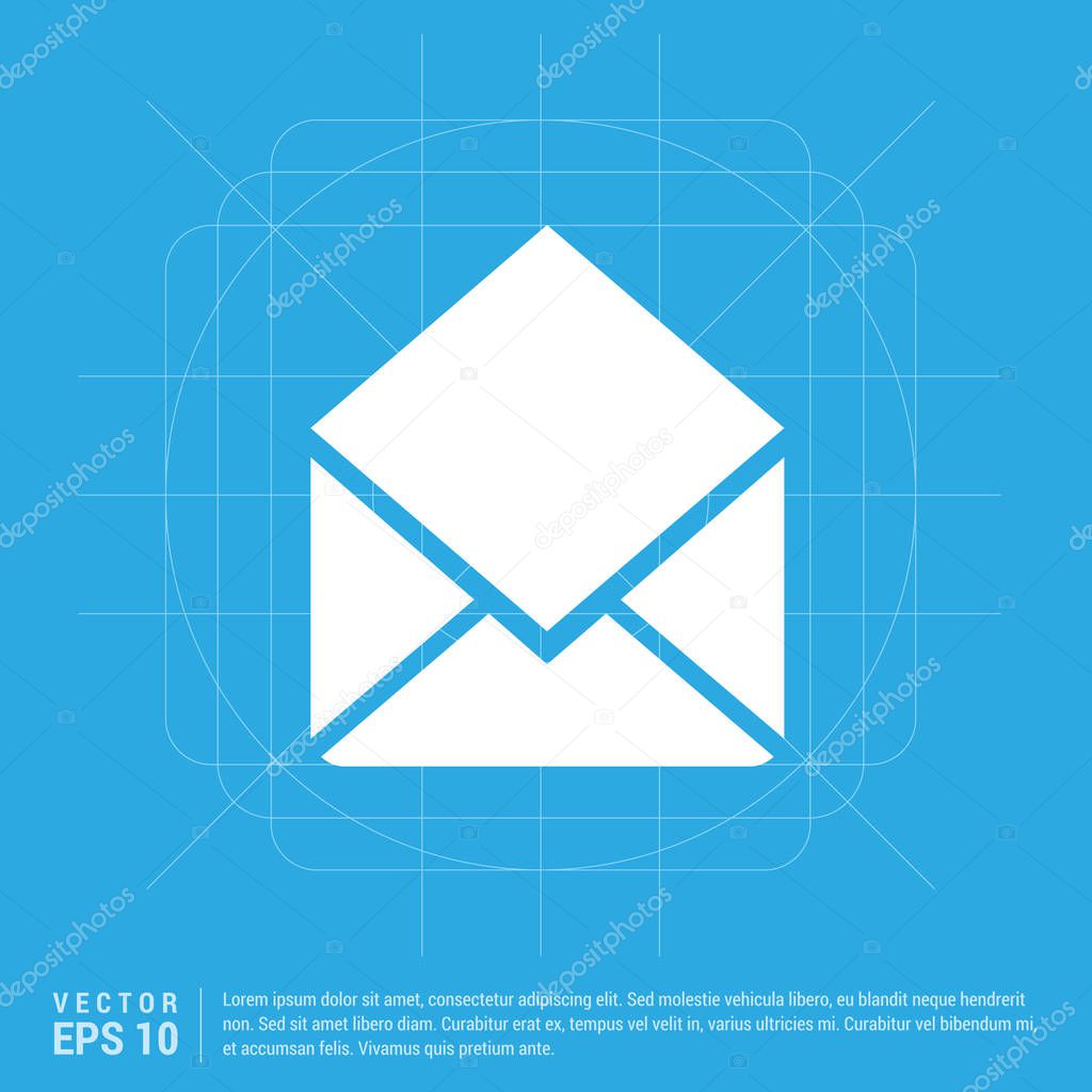 Mail envelope icon. Vector illustration
