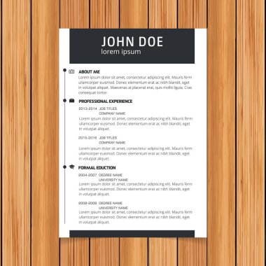 İş başvuruları için özgeçmiş şablonu