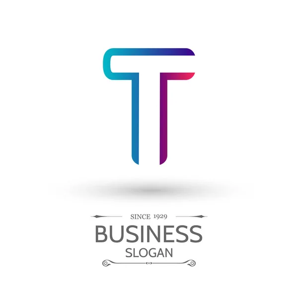T letter logo template — Stock Vector