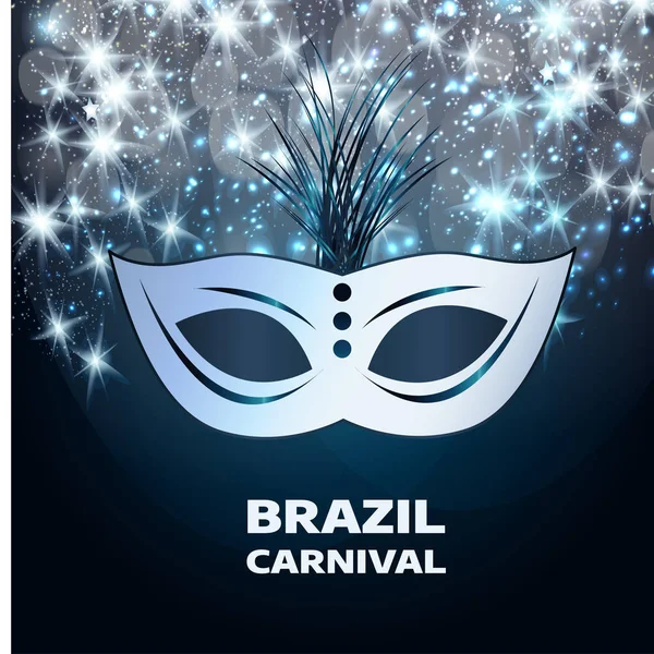 Carnaval de Brasil con máscara — Vector de stock