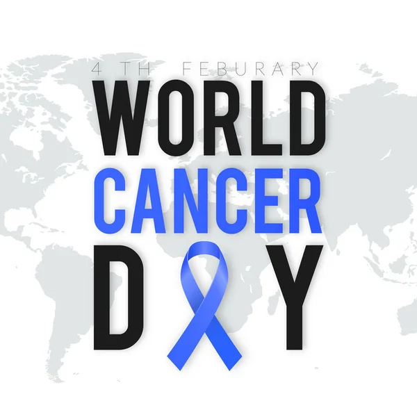 Carte Journée mondiale du cancer — Image vectorielle