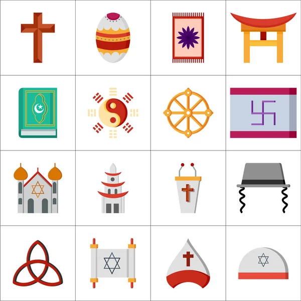 Set of religions icons — Stock Vector