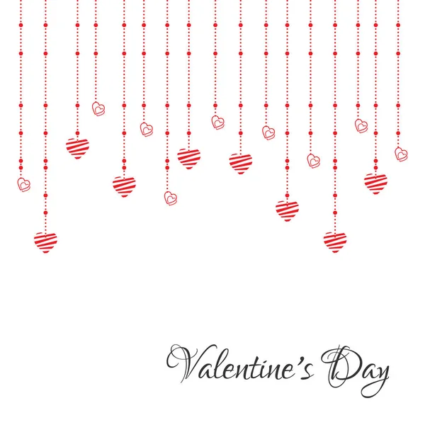 Card with festive garlands for valentine day — Stock Vector