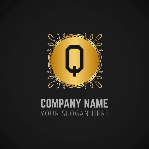 Q Buchstabe Logo Vorlage — Stockvektor