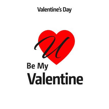 Sevgililer günü tebrik kartı kırmızı kalp