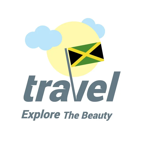 Jamaica logotipo de la bandera nacional — Vector de stock
