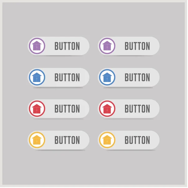 Accueil ou boutons icône de la maison — Image vectorielle