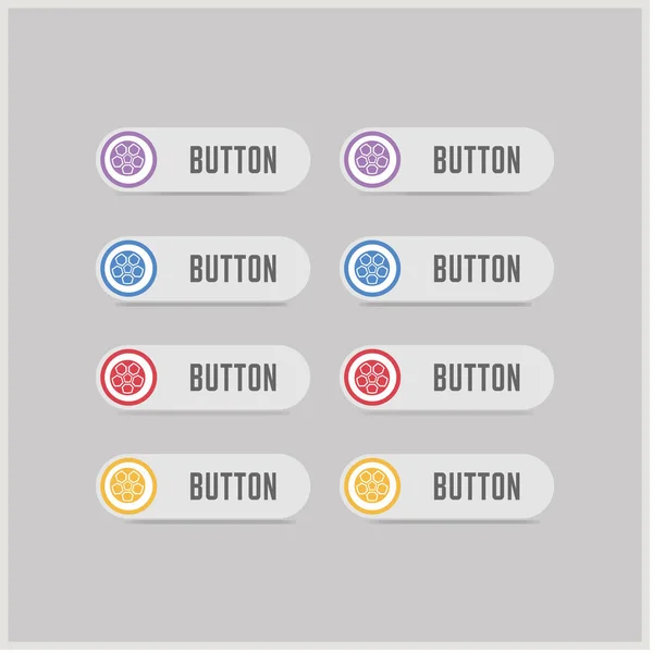 Fußball-Symbolknöpfe — Stockvektor