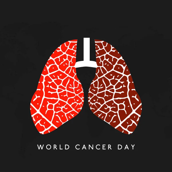 Tarjeta Día Mundial del Cáncer — Vector de stock