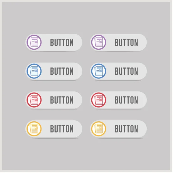 Newspaper Icon buttons — Stock Vector