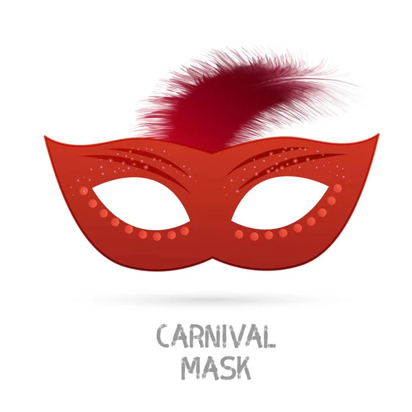 Brésil carte de carnaval avec masque — Image vectorielle