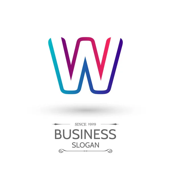 W letter business corporate logo Royalty Free Vector Image