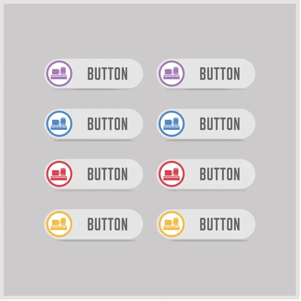 Resor ikonen knappar — Stock vektor