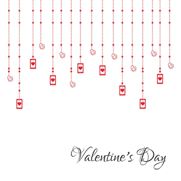Картка зі святковими гірляндами на день Святого Валентина — стоковий вектор