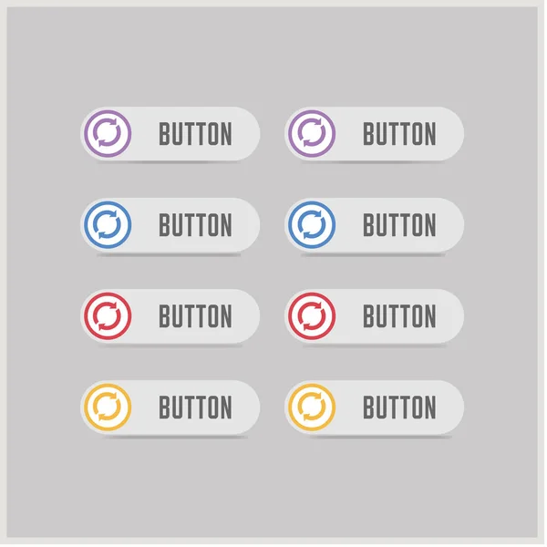 Set of Reload buttons — Stock Vector