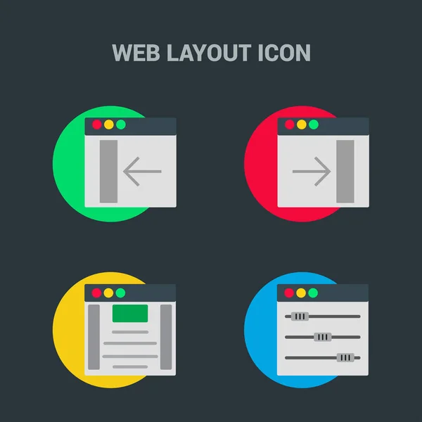 Conjunto de iconos de ventanas de aplicación — Vector de stock