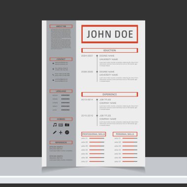 İş başvuruları için özgeçmiş şablonu
