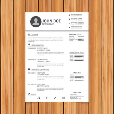 İş başvuruları için özgeçmiş şablonu