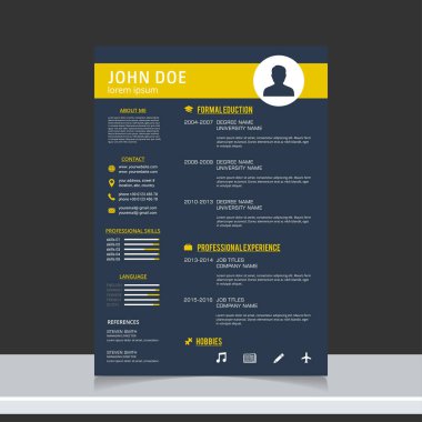 İş başvuruları için özgeçmiş şablonu