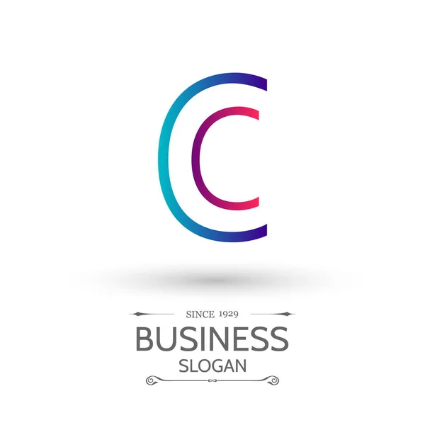 C letter logo template — Stock Vector