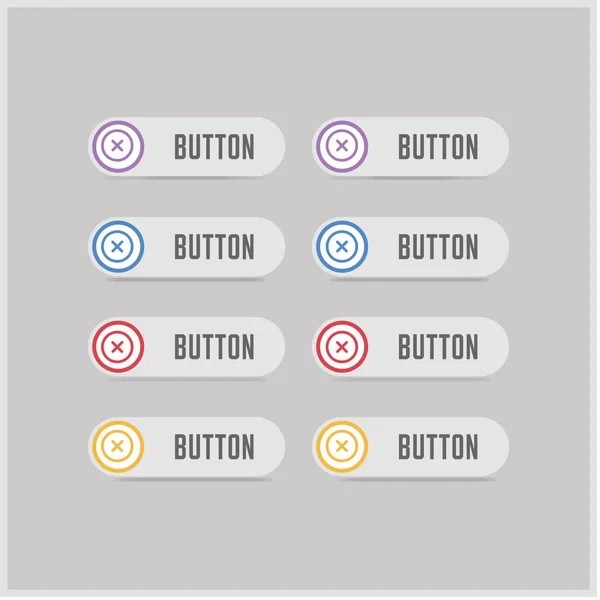 Cruz botones icono — Vector de stock