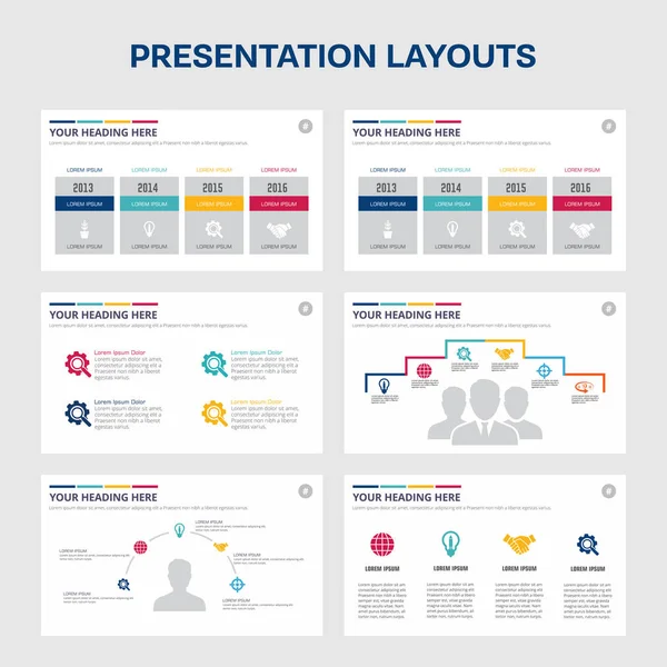 Modèles de présentation d'entreprise — Image vectorielle