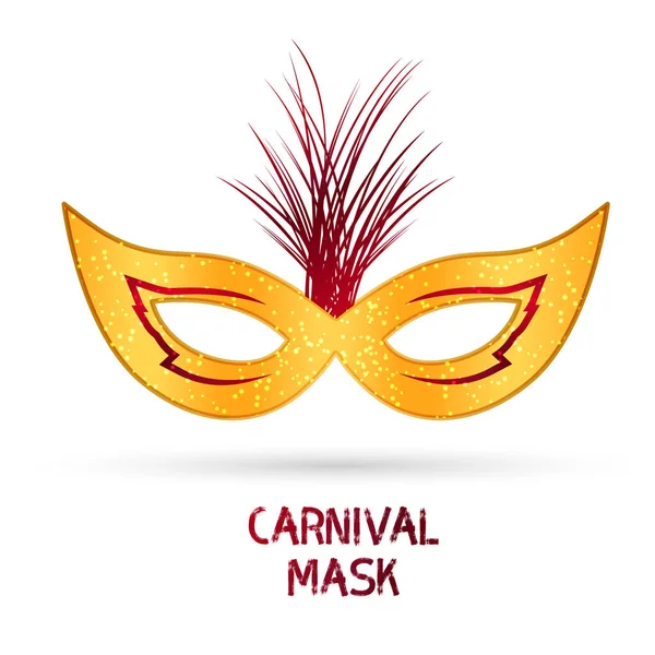 Brésil carte de carnaval avec masque — Image vectorielle