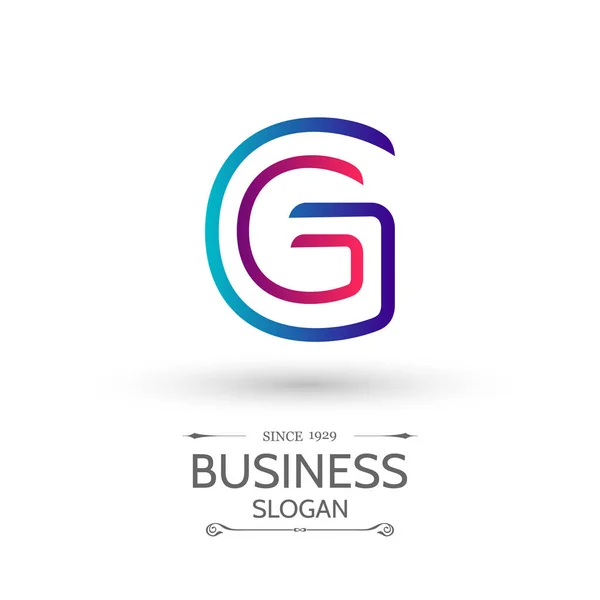 G Πρότυπο λογότυπου επιστολής — Διανυσματικό Αρχείο