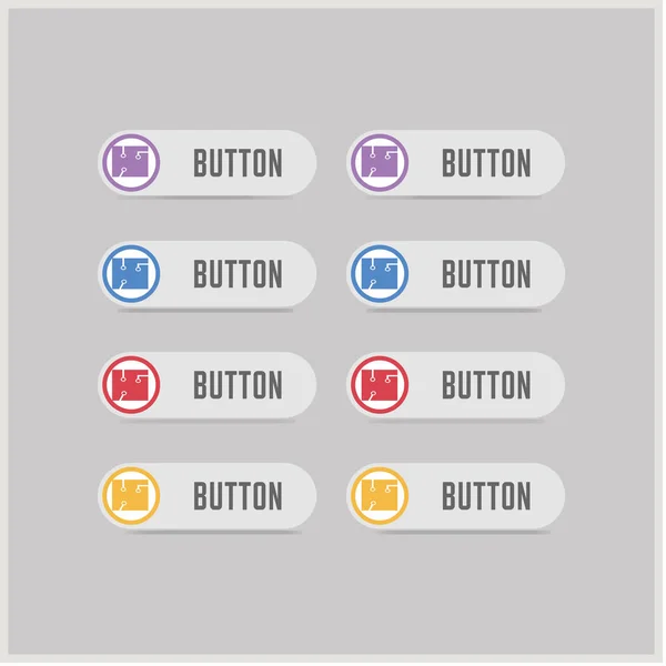 Chip Icon buttons — Stock Vector