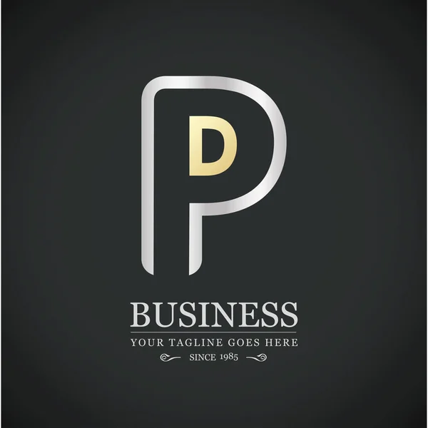 Wzór logo litery P — Wektor stockowy