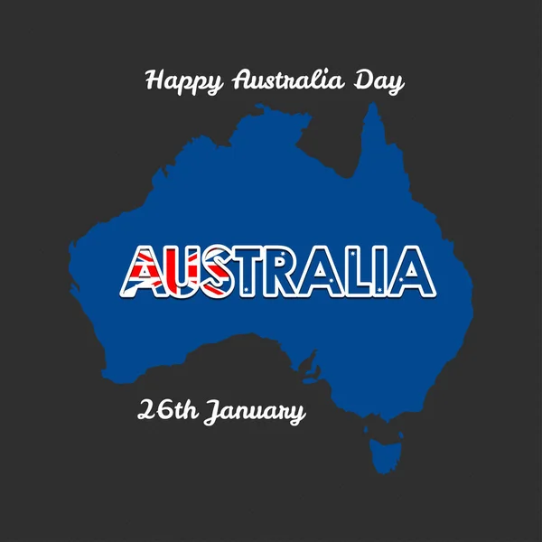 Happy Australia carte de jour — Image vectorielle