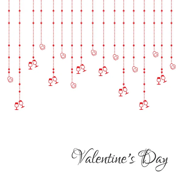 발렌타인 축제 garlands 카드 — 스톡 벡터