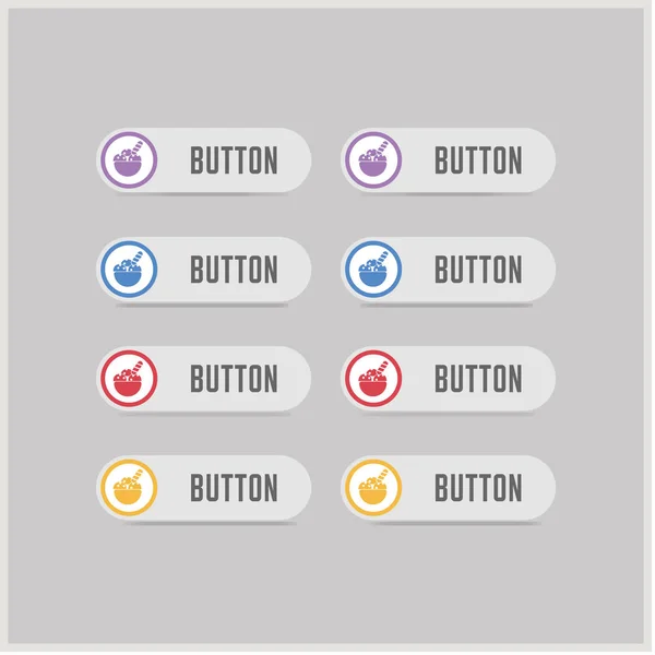 Ice Cream Icon buttons — Stock Vector